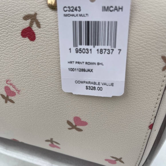 Coach Rowan Satchel in Heart Floral Print - Picture 8 of 12